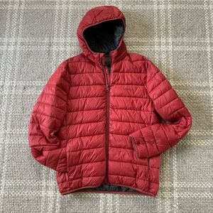 Barbour puffer jacket with hood